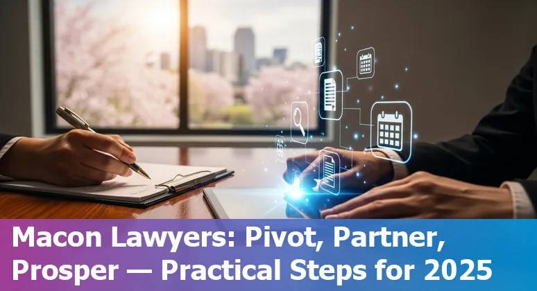 Macon, Georgia lawyer using AI tools on a laptop—2025 legal tech in Macon, Georgia