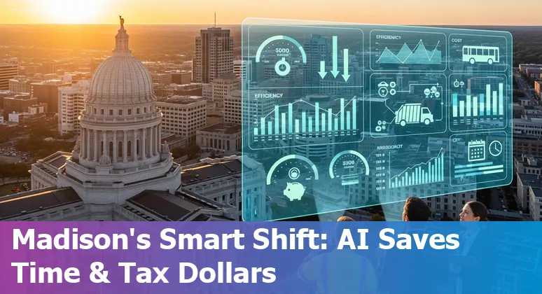 Government office staff using AI tools in Madison, Wisconsin to improve efficiency and cut costs
