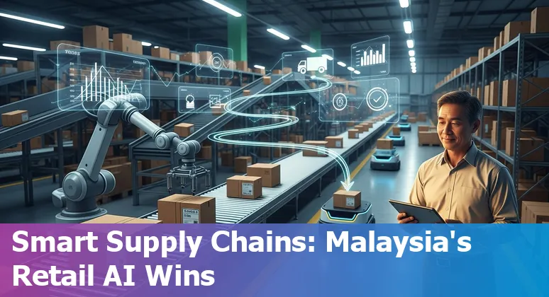 Retail workers using AI dashboards in a Malaysian store — AI in retail Malaysia