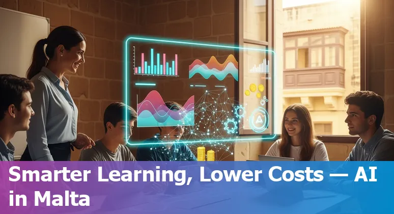 Education AI dashboard showing chatbots, SLMs and analytics for schools in Malta
