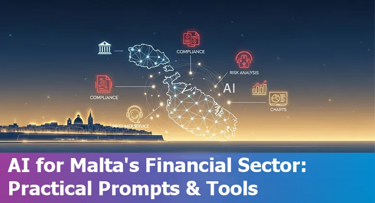 Finance team using AI dashboards showing cash forecasts, AR/AP aging and fraud alerts for Maltese financial services.