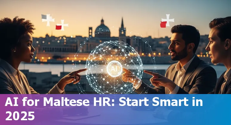 HR professional using AI tools in Malta office, 2025 — Malta-focused guide image