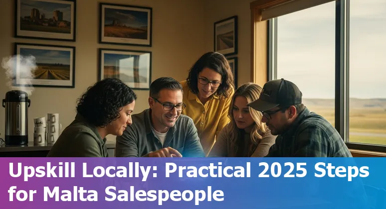 Sales professionals using AI tools in an office in Malta, MT