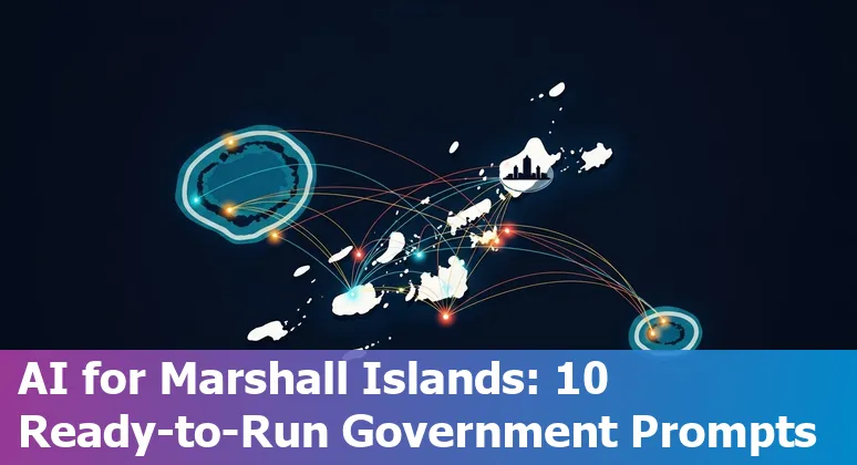 Map of Majuro with icons for disaster response, coastal monitoring, renewable energy, and government services.