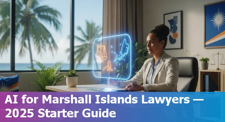 Illustration of AI in legal practice for Marshall Islands lawyers using AI tools