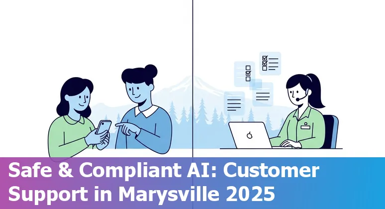 Marysville, WA customer service team using AI chatbot dashboard on laptop in 2025