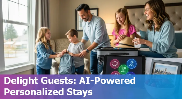Hotel front desk staff using AI dashboard showing bookings, dynamic pricing, and guest preferences for Marysville hospitality.