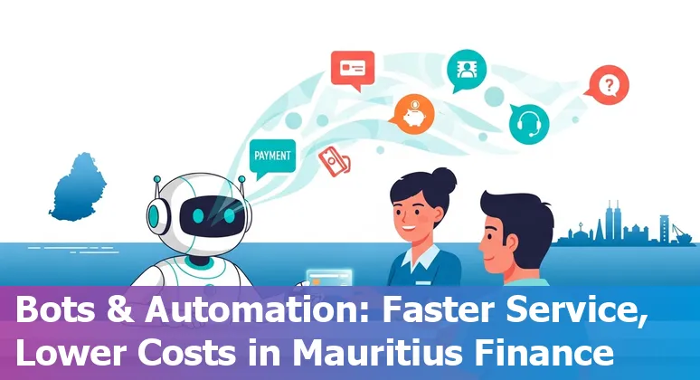 AI helping financial services in Mauritius: dashboard showing fraud detection, chatbot and automation workflows