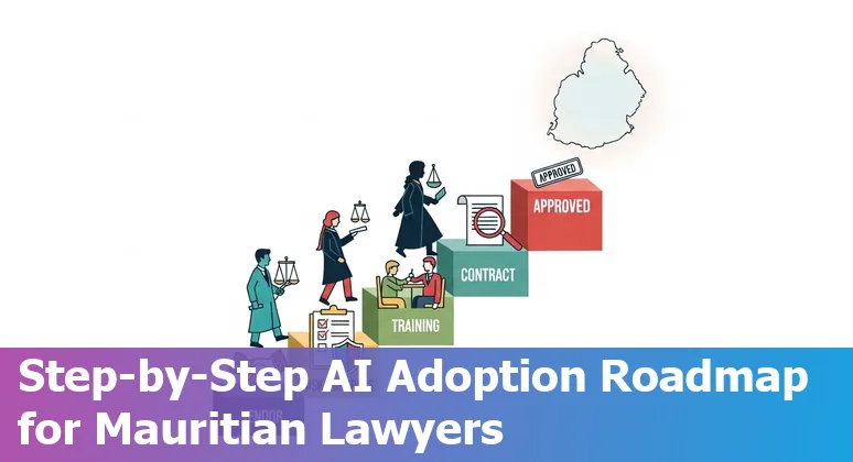 Legal professional using AI tools in an office, Mauritius 2025
