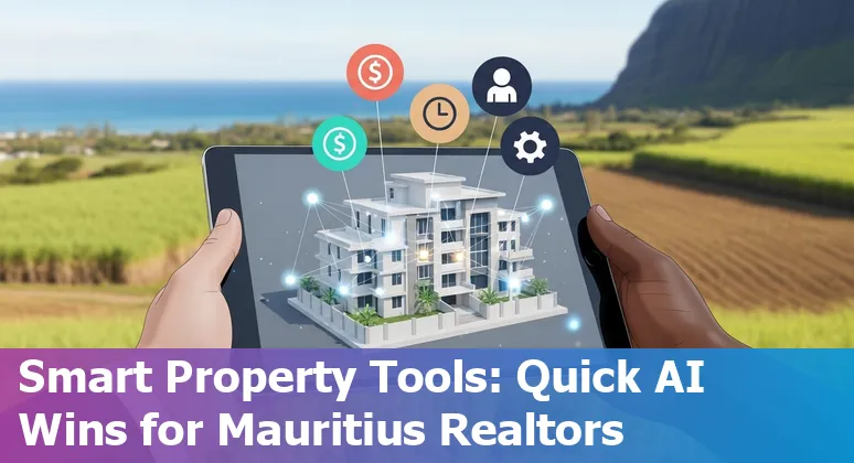 AI dashboard showing property analytics and virtual staging for real estate companies in Mauritius