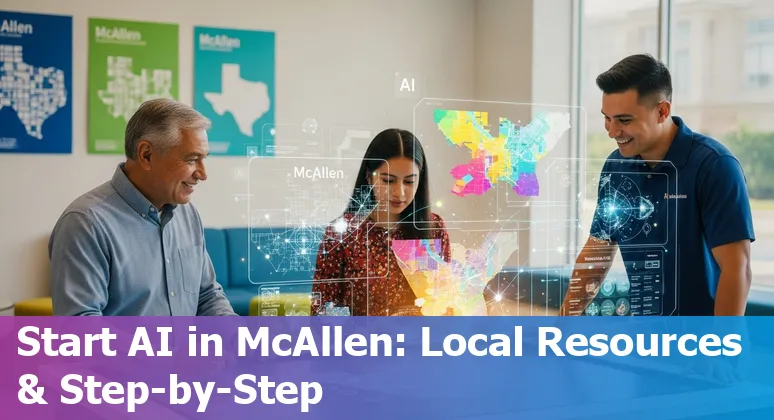 City of McAllen, Texas government staff reviewing AI policy documents and local resources in 2025