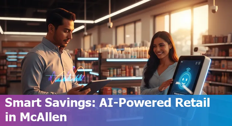 Retail staff and AI dashboard helping McAllen, Texas store reduce costs and improve efficiency