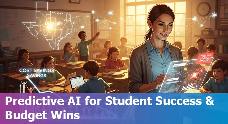 Education staff using AI dashboard to improve efficiency in McKinney, Texas, US