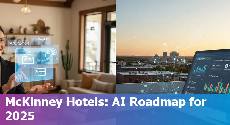 Hotel staff using AI dashboard for bookings and energy in McKinney, Texas hotel in 2025