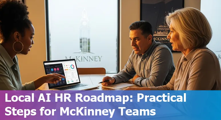 HR professional using AI tools in an office in McKinney, Texas — 2025 guide image