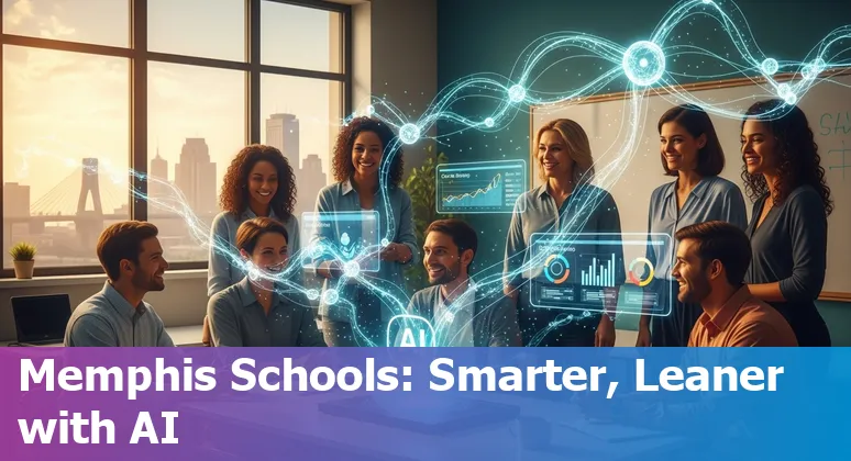 Students engaging with AI tech at a Memphis, Tennessee school—education companies using AI to cut costs and boost efficiency.