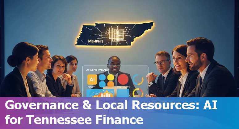 Finance professional using AI tools in Memphis, Tennessee skyline, 2025