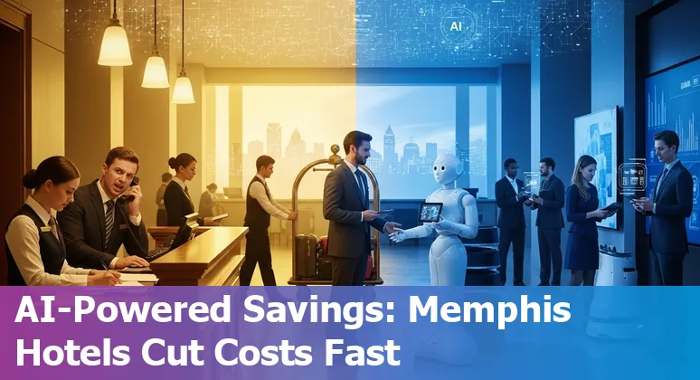 Memphis, Tennessee hotel lobby staff using AI tools to improve efficiency and reduce costs