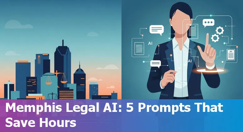 Memphis attorney using AI prompts on laptop with courthouse in the background