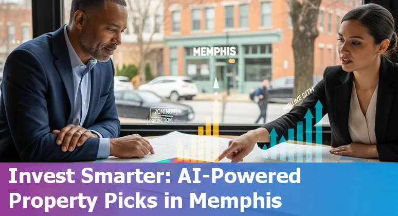 AI-powered real estate tools showcasing a Memphis, Tennessee property with virtual staging and market charts