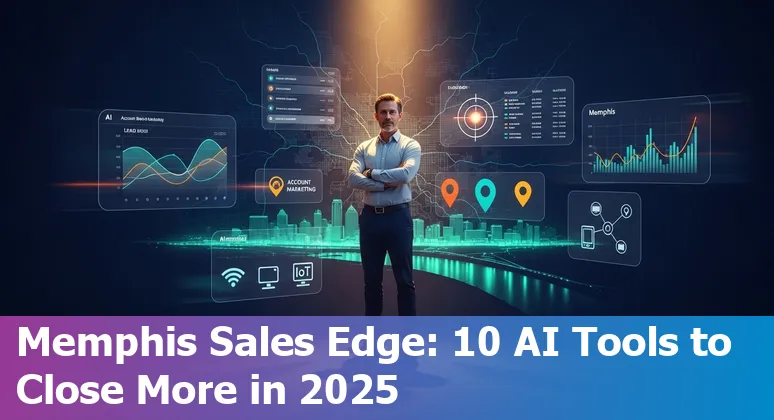 Sales professional using AI tools dashboard with Memphis skyline in background