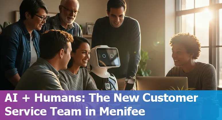 Customer service agents and AI tools in Menifee, California, USA helping customers