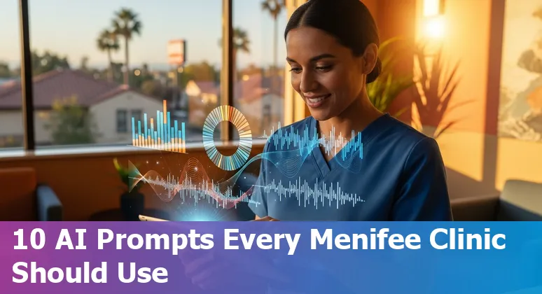 Healthcare AI in Menifee — virtual assistant, AI scribe, wearables and hospital staff collaborating