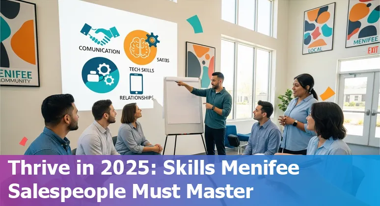 Sales meeting with AI dashboard open — Menifee, California sales team in 2025