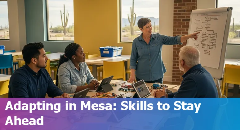 Customer service representative using AI tools in Mesa, Arizona office, 2025
