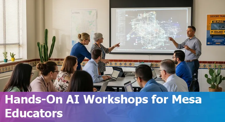 Educators in Mesa, Arizona collaborating on AI tools for classrooms in 2025