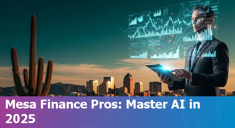 Finance professional using AI tools in Mesa, Arizona office, 2025