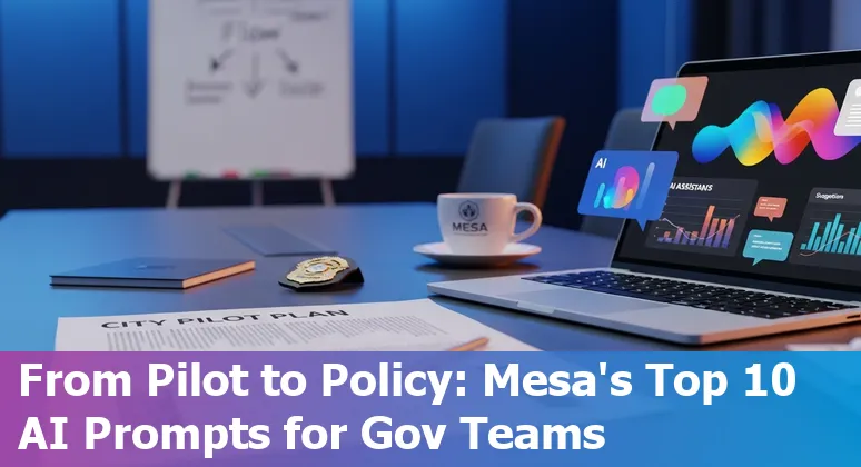 City of Mesa government staff using AI tools like chatbots and TRULEO for public service, translation, and policy drafting.