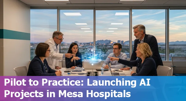 Healthcare AI team meeting with ASU partners in Mesa, Arizona, 2025