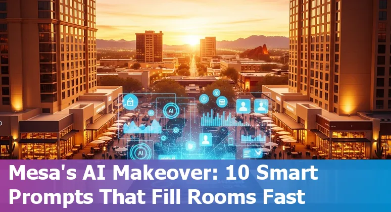 Mesa, Arizona hotel front desk with AI icons representing booking, concierge, and safety integrations