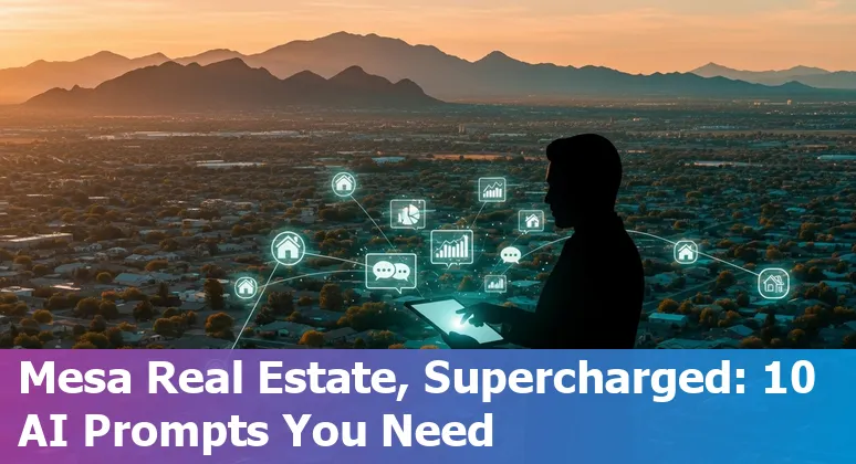 Agent using AI-driven dashboard analyzing Mesa, Arizona property data on a laptop