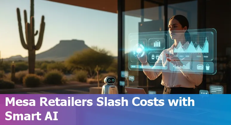 Retail employees using AI tools in a Mesa, Arizona store to reduce costs and improve efficiency in Arizona, US