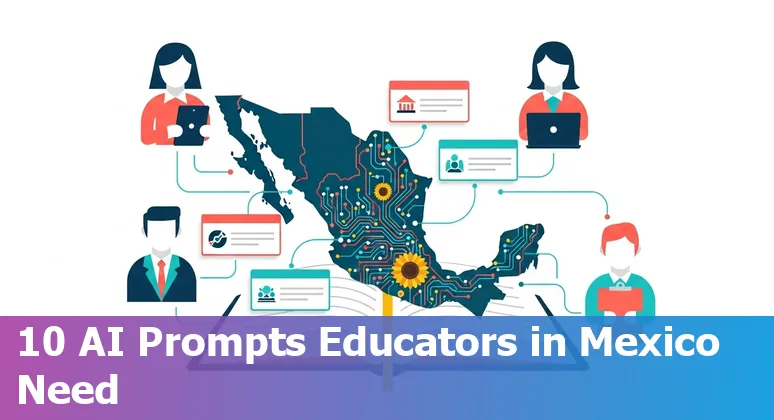 Teacher using AI tools like Chegg, Canva and Wolfram Alpha to prepare lessons in a Mexican classroom.