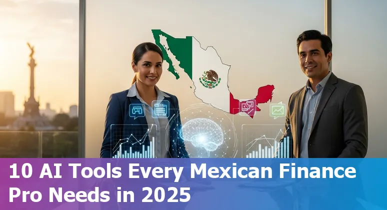 Collage of logos: ChatGPT, Datarails, Domo, Stampli, Vena, Planful, Macroaxis, Trullion, Nanonets, Booke.ai over Mexican flag backdrop