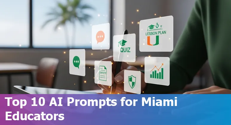 Educators in Miami using AI tools like Google Gemini and Blackboard in a classroom setting with University of Miami resources.