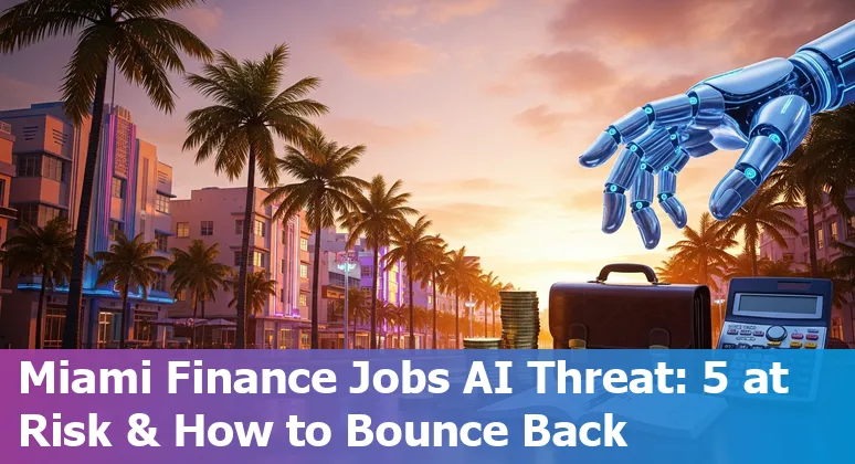 Miami skyline over financial district with AI and finance icons overlay showing automation and career adaptation