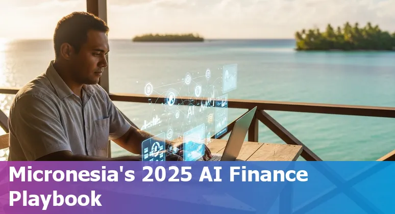 Finance professional using AI tools on a laptop in Micronesia in 2025