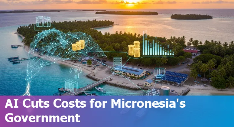 Government officials viewing AI dashboards to reduce costs and improve services in Micronesia, FM
