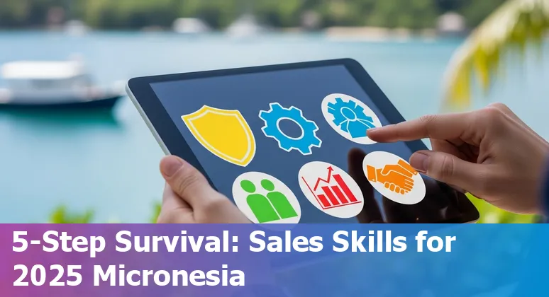 Micronesia sales team using AI tools on a laptop during a training session in Micronesia