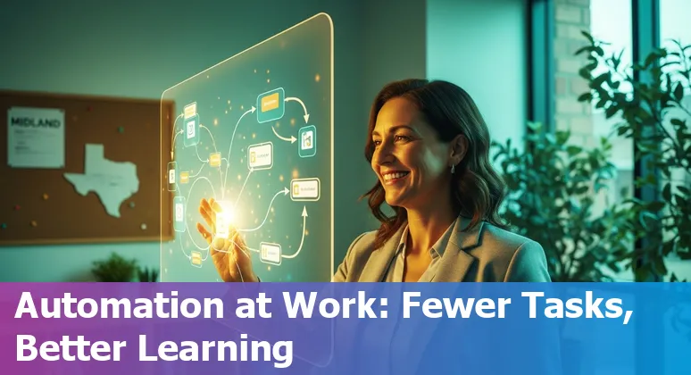 Education staff using AI tools in Midland, Texas classroom — automation, analytics, and local AI consulting by Zfort Group.
