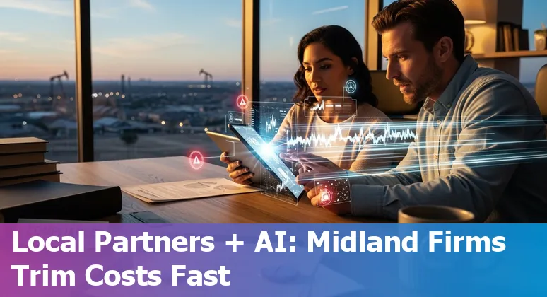 Financial services AI automation in Midland, Texas: bank employees using AI tools to speed loan processing and reduce costs.