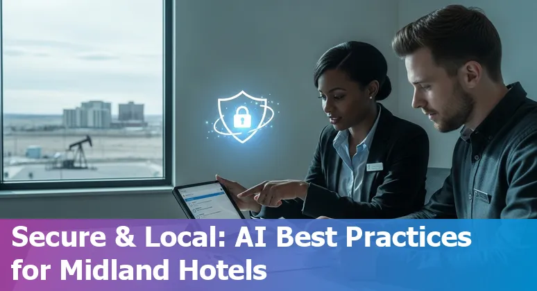 Hotel staff using AI dashboard to manage bookings and energy in Midland, Texas, US in 2025
