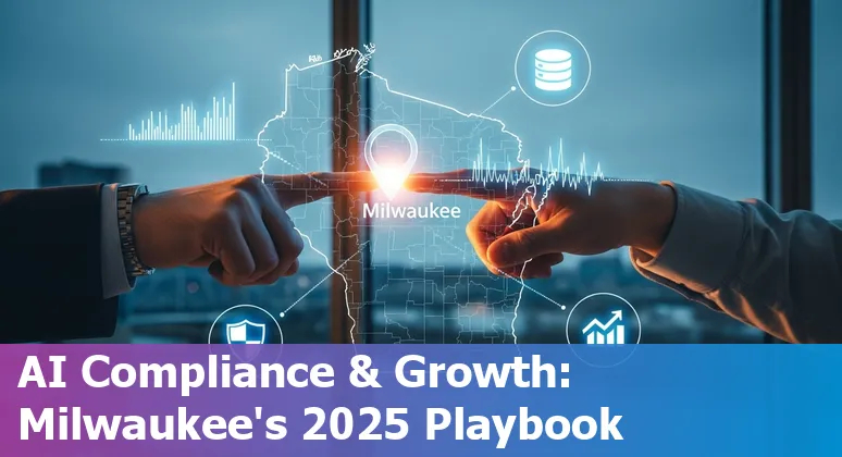 Milwaukee, Wisconsin financial services team reviewing AI plan in 2025 office