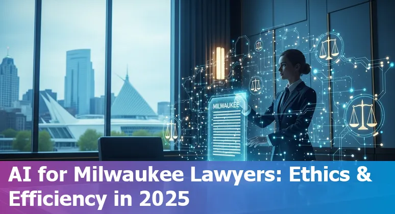 Milwaukee, Wisconsin attorney using AI tools on a laptop — 2025 legal tech adoption