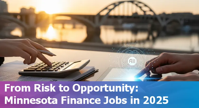 Finance professionals and AI tools in Minneapolis, Minnesota skyline — 2025 career planning in Minnesota