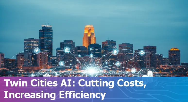 Minneapolis, Minnesota financial services team reviewing AI dashboards to cut costs and improve efficiency in Minnesota, US.